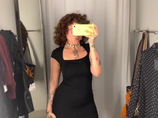 Try on Haul|Transparent tight dresses, public store.