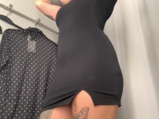 Try on Haul|Transparent tight dresses, public store.