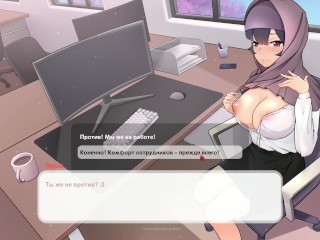 TSUNDERE MILFIN [HENTAI game] a colleague lifted her hijab to make it cooler