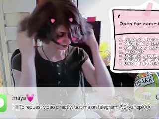 Cute femboy / trans girl welcome to my Channel - Preview + contact info / commisions open! (SFW)