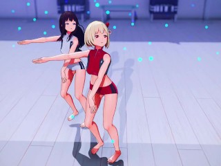 【MMD Lycoris Recoil 4k/60fps】《(錦木 千束 Chisato)(井ノ上 たきな Takina)》~《(HoneyWorks) Fansa / mona)》