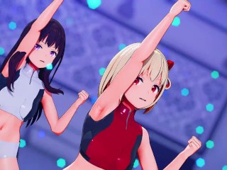 【MMD Lycoris Recoil 4k/60fps】《(錦木 千束 Chisato)(井ノ上 たきな Takina)》~《(HoneyWorks) Fansa / mona)》