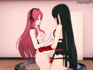 Threesome Akame and Chelsea Hentai Uncensored