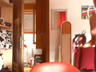 Beautiful Italian stepmother masturbates with her wet pantyhose full of juices