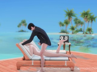 Sims 4 have sex outdoor on the beach.