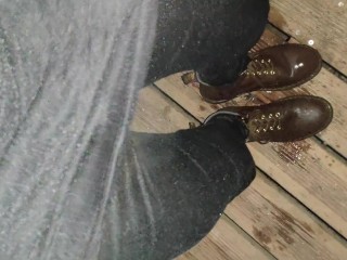 Pissing My Already Soaked Skinny Jeans And Dr Martens