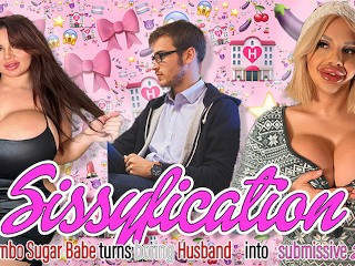 Jessy Bunny. SISSYFICATION: horny Bimbo turns husband it submissive Sissy