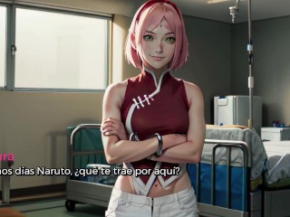 Naruto follando a Sakura por todos sus orificios en el hospital - Juego muy realista de Naruto - Hok