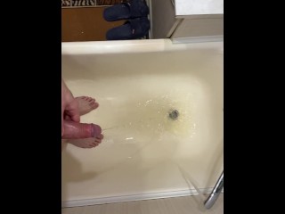 I pee accurately and accurately in the bathroom from a big dick POV 4K