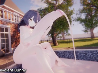 Remi's Pool-Filling Growth (Giantess futa growth animation)