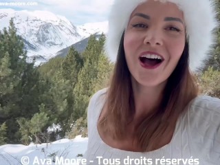 Je Jouis Avec Un Gros SexToy Dans Le Cul En Extérieur Dans La Neige