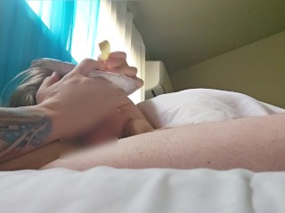 I get to keep his cock warm while he has a snack. (fans.ly/r/Princessplaytime)