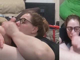 Heather Kane Sucks Off a Lucky Student!