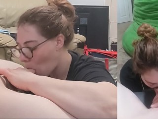 Heather Kane Sucks Off a Lucky Student!