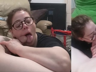 Heather Kane Sucks Off a Lucky Student!