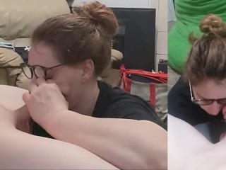 Heather Kane Sucks Off a Lucky Student!