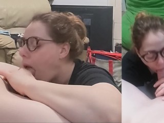 Heather Kane Sucks Off a Lucky Student!