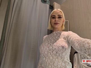 Try On Haul Transparent Clothes, Completely See-Through. At The Mall. See on me in the fitting room