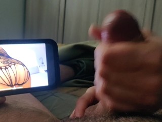 My sexy wife sent me her porn video and we watch it togrther masturbating. Jerk me off untill I cum!