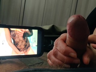 My sexy wife sent me her porn video and we watch it togrther masturbating. Jerk me off untill I cum!