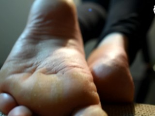 Giantess amature feet stomping (POV trample, foot goddess, small feet, barefeet, POV feet, soles)