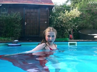 Hot acrobatics at the sea with Kim Nadara