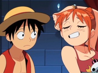 Nami tries to take Luffy treasure and ends up getting fucked and filled with cum uncensored