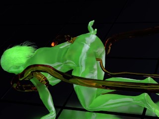 Slime girl vs Her Alien pet (No Audio)