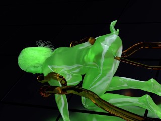 Slime girl vs Her Alien pet (No Audio)