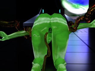 Slime girl vs Her Alien pet (No Audio)