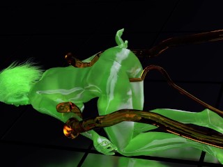 Slime girl vs Her Alien pet (No Audio)