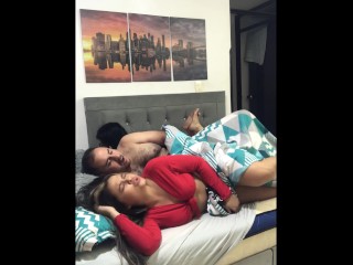 I hire two cute whores while one checks her cell phone, the big-ass whore fucks me with her deliciou