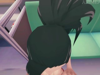 Fucking Momo Yaoyorozu from My Hero Academia Until Creampie - Anime Hentai