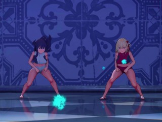 【MMD Lycoris Recoil 4k/60fps】《(錦木 千束 Chisato)(井ノ上 たきな Takina)》~《"Shawn Wasabi " [Burnt Rice]