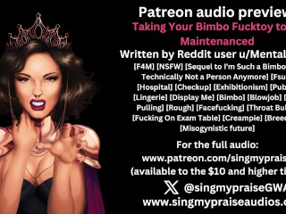 Taking Your Bimbo Fucktoy to be Maintenanced erotic audio preview -Performed by Singmypraise