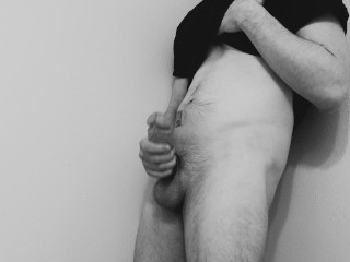 Stroking A Fat Dick In Monochrome - Watch Me Masturbate In Black And White