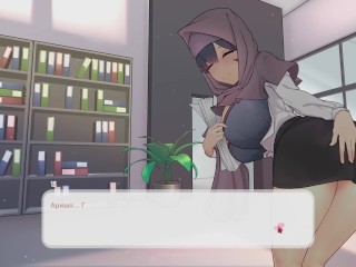 TSUNDERE MILFIN [HENTAI game] lifted her skirt and showed her pussy