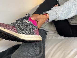 He gave me a Big Surprise on my Gym SOCKS 😈(sockjob)