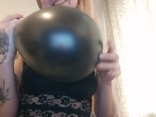 JOI balloon blowing tease