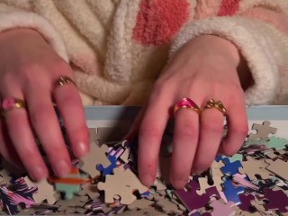 ASMR Topless Puzzle Rummaging #4 (no talking)