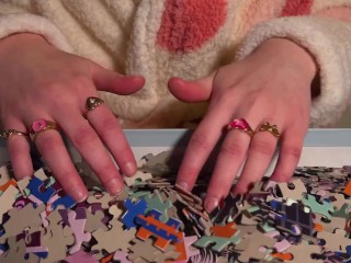 ASMR Topless Puzzle Rummaging #4 (no talking)