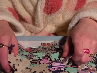ASMR Topless Puzzle Rummaging #4 (no talking)