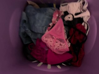 I masturbate smelling my stepmother's used panties and cum on them