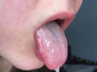 CUM IN CONDOM, THEN SHE DRINKS IT! cut clip