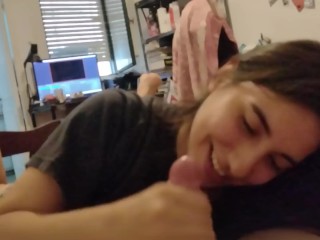 Loving Girlfiend CherryBomBomb Wakes You up With A Morning Blowjob