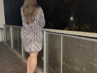 Farting loud on the balcony for my neighbours (full video on my official site)