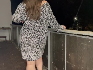 Farting loud on the balcony for my neighbours (full video on my official site)