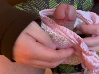 Masturbating with Sexy Bras to Ejaculate