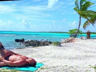 Public beach sex on nude beach Maldives