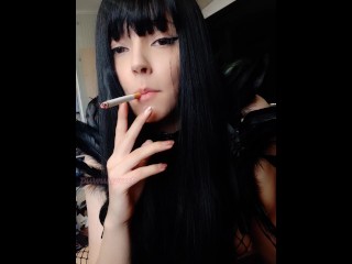 Goth Girl Close Up Smoking (full vid on my 0nlyfans/ManyVids)